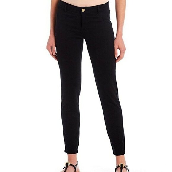 Calvin Klein Sz 4 Stretch Twill Black Pants Mid Rise Wardrobe Staple 4 Pocket - Picture 1 of 10